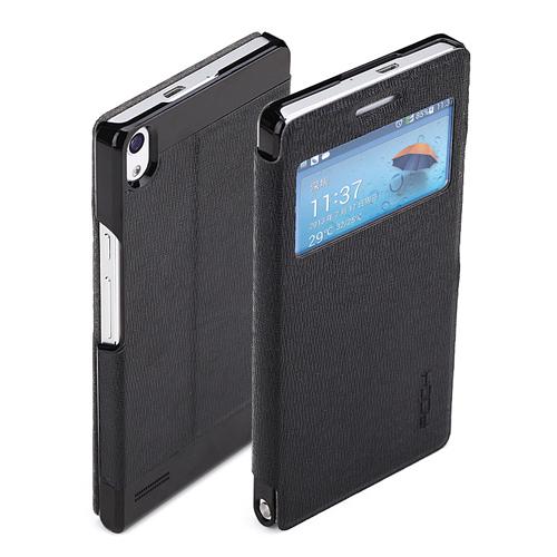 Кожен калъф, тип портфейл и поставка за Huawei Ascend P6 - Rock Excel Flip Case (черен) | JAR Computers Кожен калъф, тип портфейл и поставка за Huawei Ascend P6 - Rock Excel Flip Case (черен)