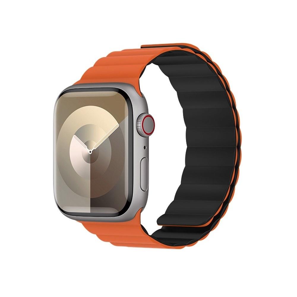 Магнитна силиконова каишка за Apple Watch 42мм, 44мм, 45мм, 46мм, Ultra, Ultra 2 49мм - Benks Magnetic Silicone Band (черен-оранжев) | JAR Computers Магнитна силиконова каишка за Apple Watch 42мм, 44мм, 45мм, 46мм, Ultra, Ultra 2 49мм - Benks Magnetic Silicone Band (черен-оранжев)