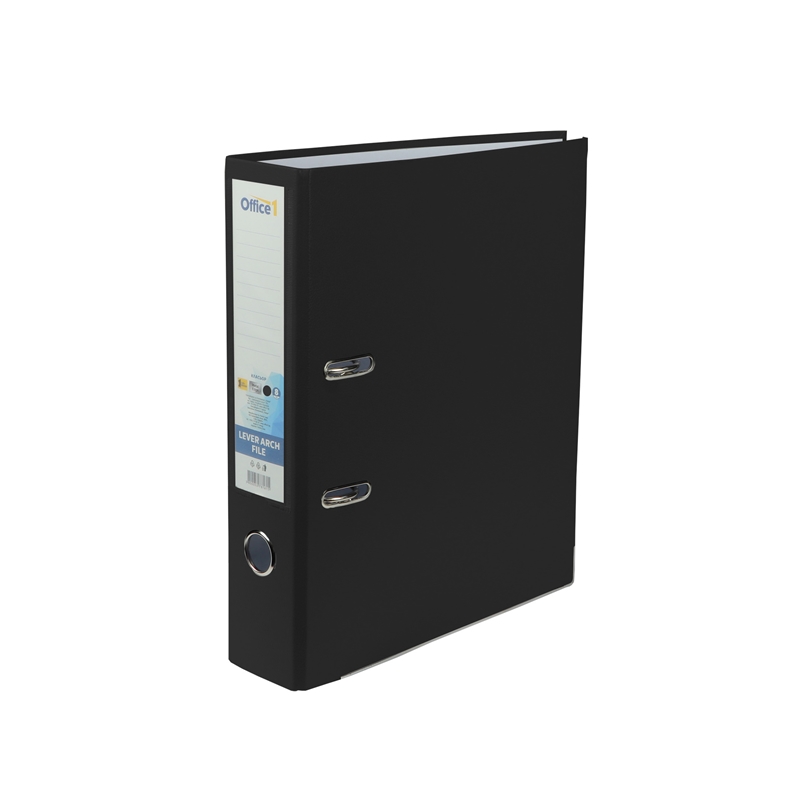 Office 1 Класьор, 8 cm, с метален кант, черен