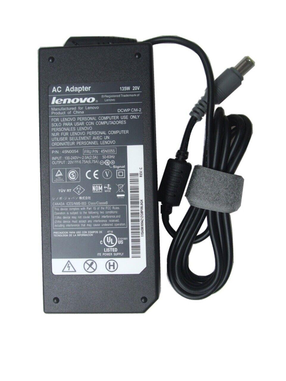 Оригинално Зарядно за лаптоп Lenovo - 20V / 6.75A / 135W - (7.9x5.5) - Употребявано