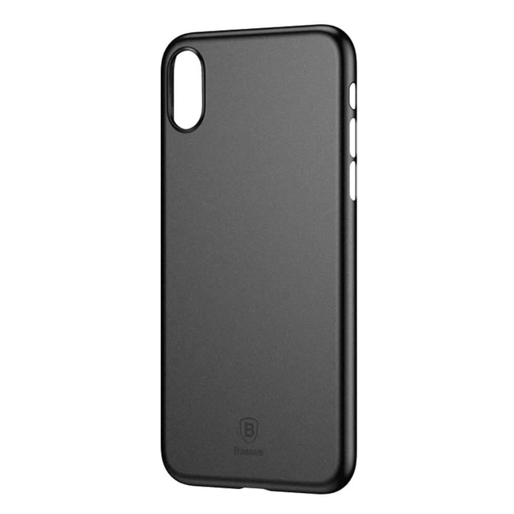 Тънък полипропиленов кейс (0.45 mm) за iPhone XS - Baseus Wing case (черен) | JAR Computers Тънък полипропиленов кейс (0.45 mm) за iPhone XS - Baseus Wing case (черен)