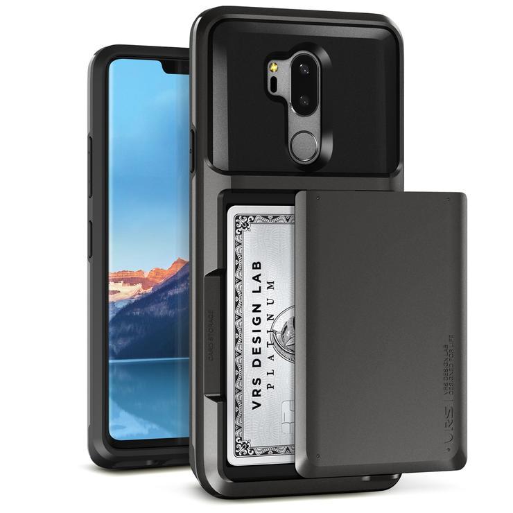 Висок клас хибриден удароустойчив кейс с място за кр. карти за LG G7 - Verus Damda Glide Case (черен) | JAR Computers Висок клас хибриден удароустойчив кейс с място за кр. карти за LG G7 - Verus Damda Glide Case (черен)