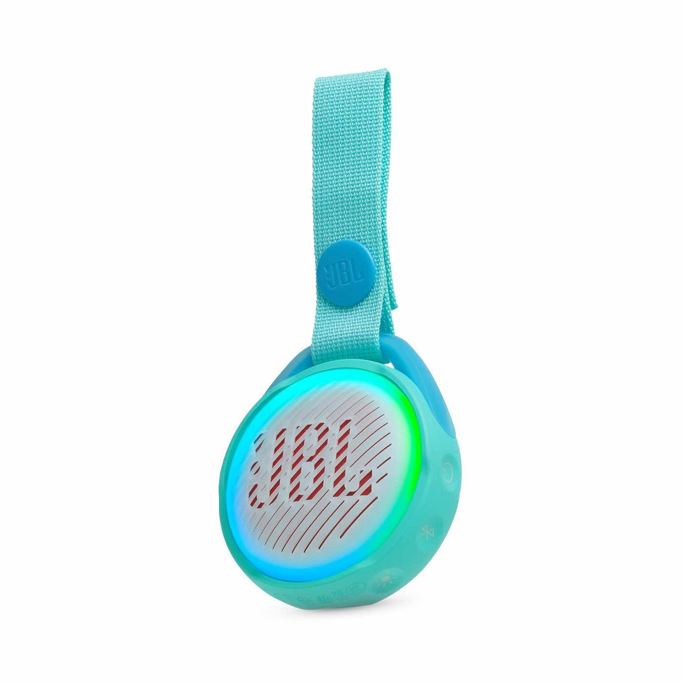 Водоустойчив безжичен портативен спийкър с каишка и микрофон - JBL JR POP (светлосин) | JAR Computers Водоустойчив безжичен портативен спийкър с каишка и микрофон - JBL JR POP (светлосин)