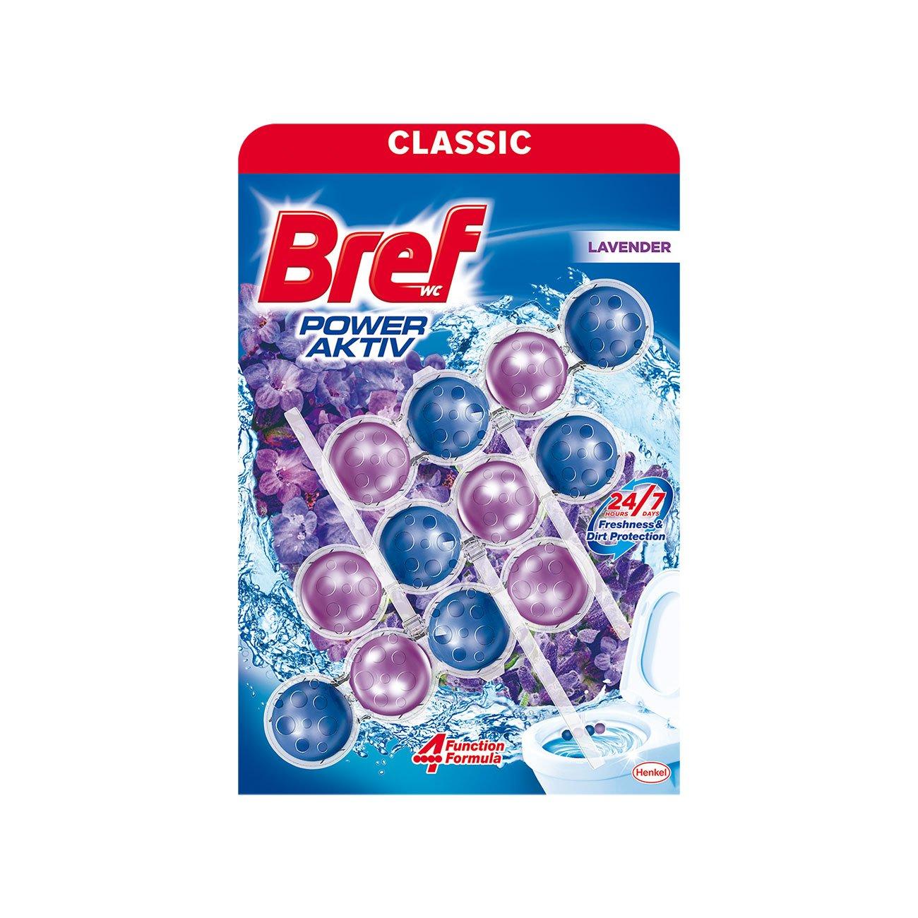 Ароматизатор за тоалетна Bref WC Active Power, лавандула, 50 g, 3 броя | JAR Computers Ароматизатор за тоалетна Bref WC Active Power, лавандула, 50 g, 3 броя