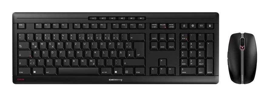 CHERRY Stream Desktop клавиатура Включена мишка Офис РЧ безжичен QWERTZ Немски Черен