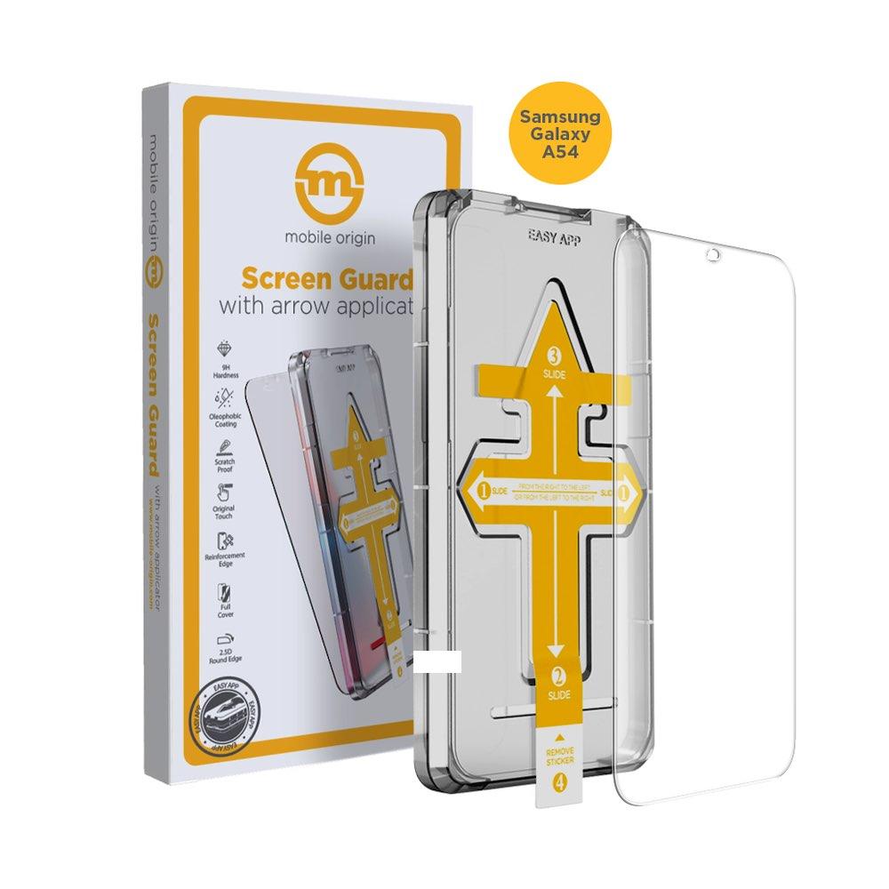 Калено стъклено защитно покритие за дисплея на Samsung Galaxy A54 5G - Mobile Origin Screen Guard Tempered Glass (прозрачен) | JAR Computers Калено стъклено защитно покритие за дисплея на Samsung Galaxy A54 5G - Mobile Origin Screen Guard Tempered Glass (прозрачен)