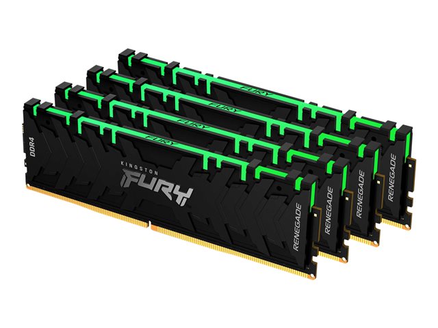 KINGSTON 64GB 3200MHz DDR4 CL16 DIMM Kit of 4 1Gx8 FURY Renegade RGB