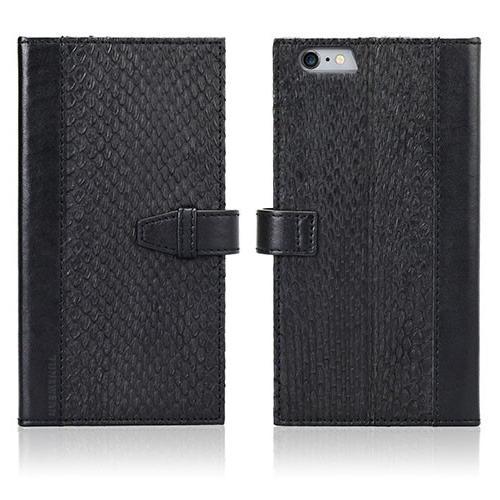 Кожен калъф (естествена кожа), тип портфейл и поставка за iPhone 6 Plus, iPhone 6S Plus - Tunewear SnakeBook (черен) | JAR Computers Кожен калъф (естествена кожа), тип портфейл и поставка за iPhone 6 Plus, iPhone 6S Plus - Tunewear SnakeBook (черен)
