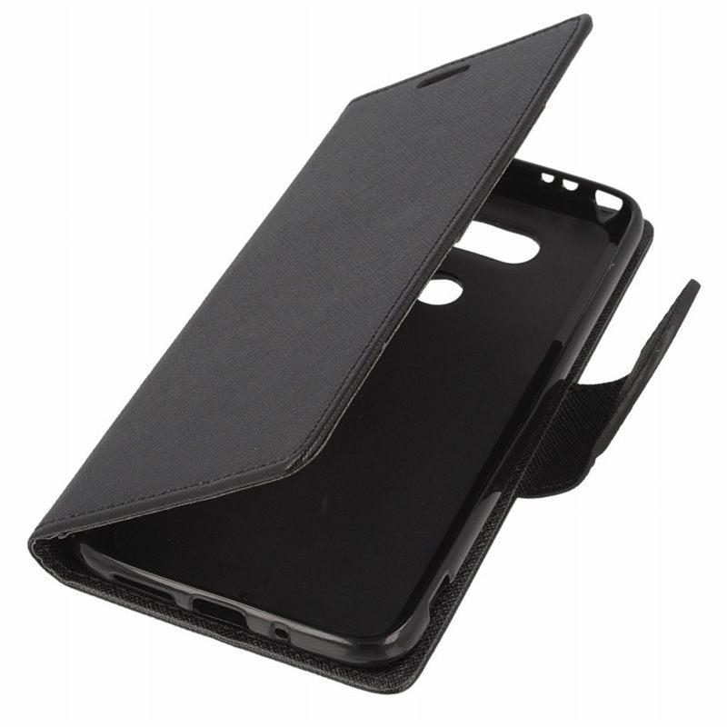 Кожен калъф, тип портфейл и поставка за LG G5 - Fancy Diary Case (черен) | JAR Computers Кожен калъф, тип портфейл и поставка за LG G5 - Fancy Diary Case (черен)