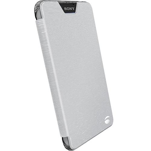 Кожен калъф, тип портфейл за Sony Xperia E4 - Krusell Boden Flip Cover (черен-сребрист) | JAR Computers Кожен калъф, тип портфейл за Sony Xperia E4 - Krusell Boden Flip Cover (черен-сребрист)