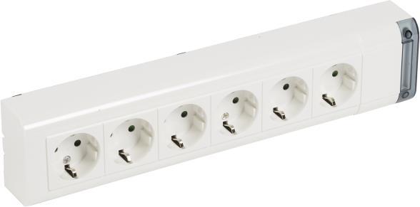 Контакт 6х шуко 16A открит монтаж Legrand | JAR Computers Контакт 6х шуко 16A открит монтаж Legrand