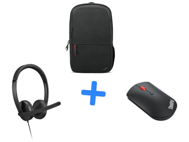 Lenovo ThinkPad Essential Backpack + Lenovo ThinkPad Silent Mouse + Lenovo USB-A Wired Stereo Headset Gen 2 | JAR Computers Lenovo ThinkPad Essential Backpack + Lenovo ThinkPad Silent Mouse + Lenovo USB-A Wired Stereo Headset Gen 2