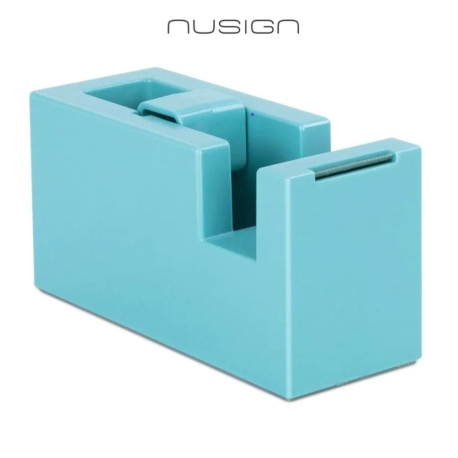 Настолен тиксодържач Nusign Classic ENS121, 114x45x59 мм, за ленти до 19 мм х 33 м, светлосин | JAR Computers Настолен тиксодържач Nusign Classic ENS121, 114x45x59 мм, за ленти до 19 мм х 33 м, светлосин