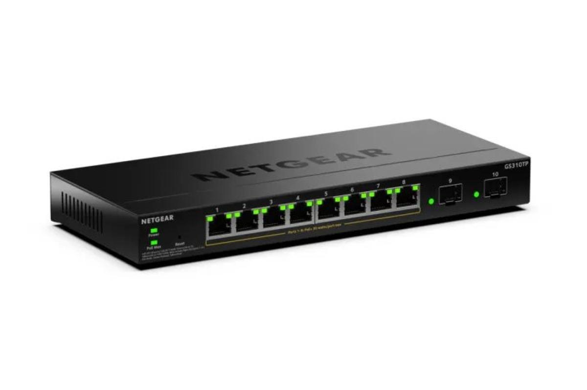 NETGEAR GS310TPv2 Managed L2/L3 Gigabit Ethernet (10/100/1000) Power over Ethernet (PoE) Desktop Black | JAR Computers NETGEAR GS310TPv2 Managed L2/L3 Gigabit Ethernet (10/100/1000) Power over Ethernet (PoE) Desktop Black