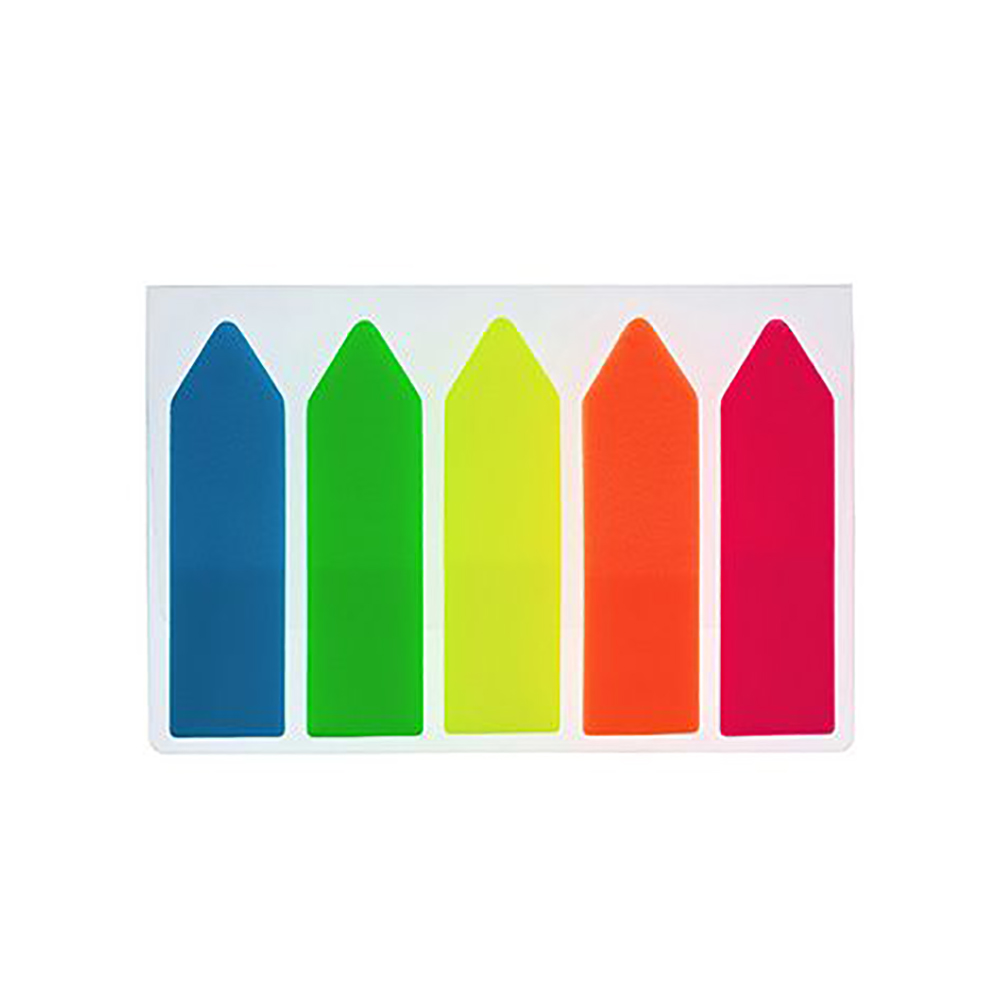 Officepoint Pointy 12x45mm 5 Colors (4x25 Sheets) Bookmark Sticker (MAG-5564005-62) (OFPMAG-5564005-62)