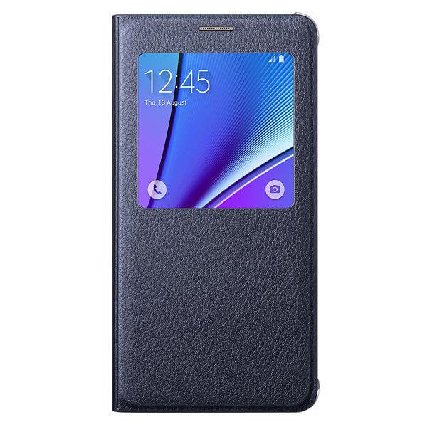 Оригинален кожен калъф за Samsung Galaxy Note 5 - Samsung S-View Cover EF-CN920PBEBUS (черен) | JAR Computers Оригинален кожен калъф за Samsung Galaxy Note 5 - Samsung S-View Cover EF-CN920PBEBUS (черен)