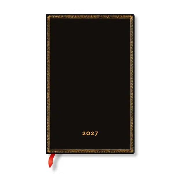 Paperblanks Планер Black Edition, Maxi, вертикален, твърда корица, 88 листа, за 2027 година