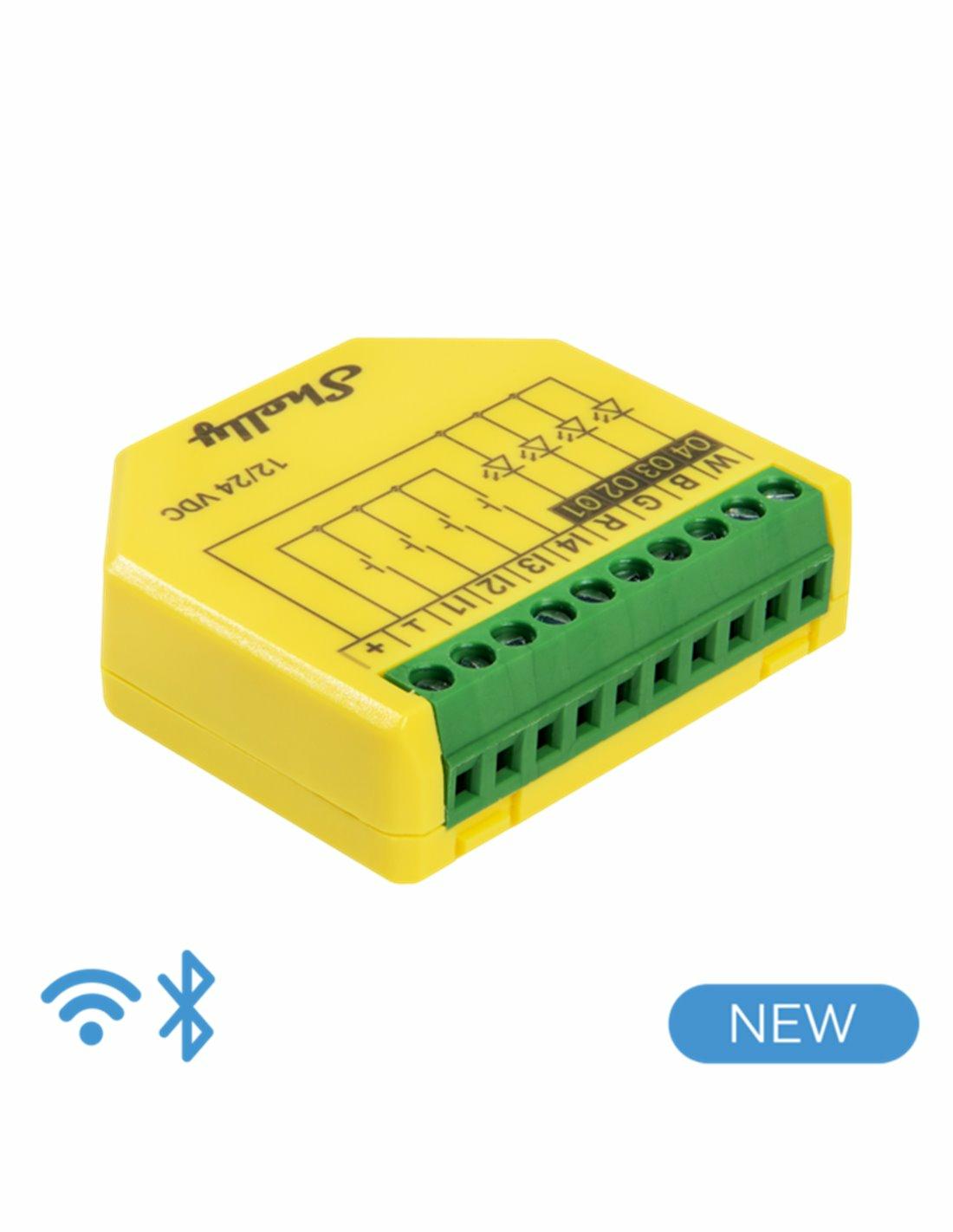 Shelly Relais "Plus RGBW PM" WLAN Bluetooth LED Lichtcontroller Unterputz | JAR Computers Shelly Relais "Plus RGBW PM" WLAN Bluetooth LED Lichtcontroller Unterputz