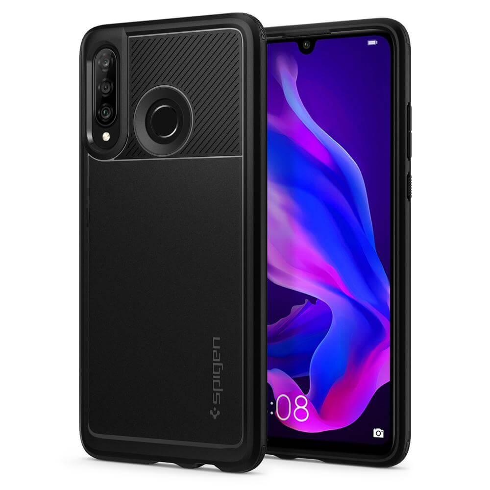 Тънък качествен силиконов (TPU) калъф за Huawei P30 Lite - Spigen Rugged Armor Case (черен) | JAR Computers Тънък качествен силиконов (TPU) калъф за Huawei P30 Lite - Spigen Rugged Armor Case (черен)