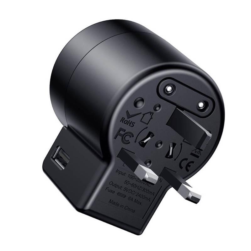 Захранване с 2 USB изхода и преходници за цял свят в едно устройство за мобилни устройства - Baseus Rotation Universal Travel Adapter (ACCHZ-01) | JAR Computers Захранване с 2 USB изхода и преходници за цял свят в едно устройство за мобилни устройства - Baseus Rotation Universal Travel Adapter (ACCHZ-01)