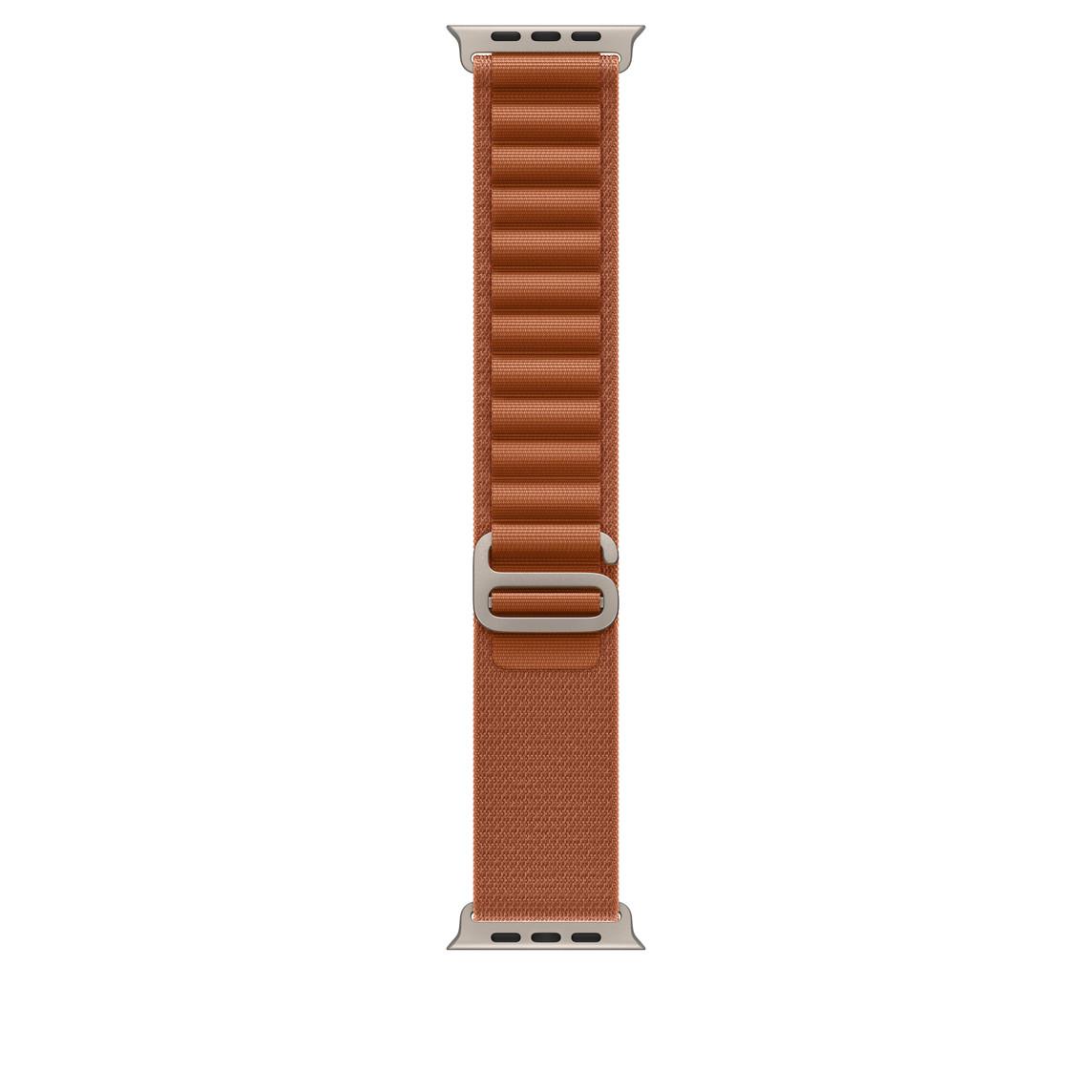 Apple Watch 49mm Loop:  Terra Cotta Alpine Loop - Medium - Natural Titanium Finish | JAR Computers Apple Watch 49mm Loop:  Terra Cotta Alpine Loop - Medium - Natural Titanium Finish