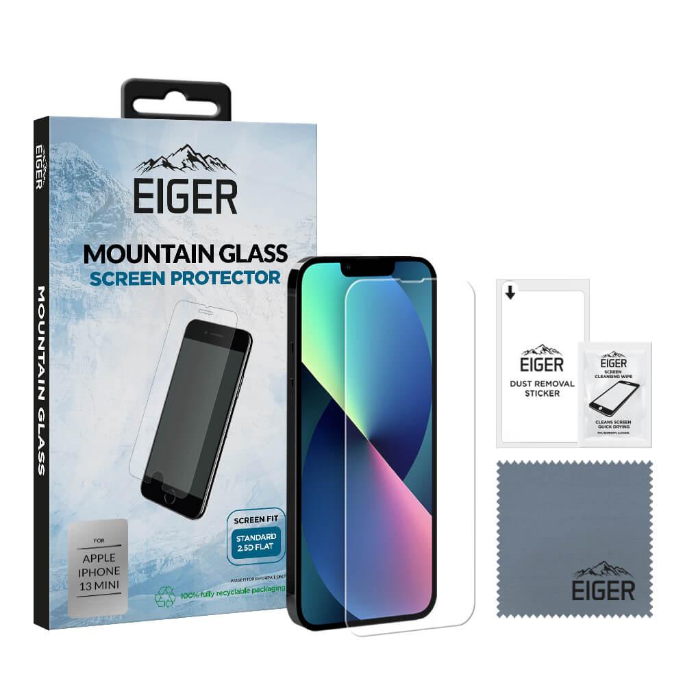 Калено стъклено защитно покритие за дисплея на iPhone 13 mini - Eiger Mountian Glass Screen Protector 2.5D (прозрачен) | JAR Computers Калено стъклено защитно покритие за дисплея на iPhone 13 mini - Eiger Mountian Glass Screen Protector 2.5D (прозрачен)