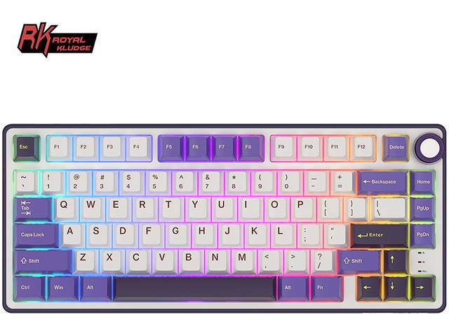 Клавиатура Royal Kludge R75 K Silver Blackberry, RGB | JAR Computers Клавиатура Royal Kludge R75 K Silver Blackberry, RGB