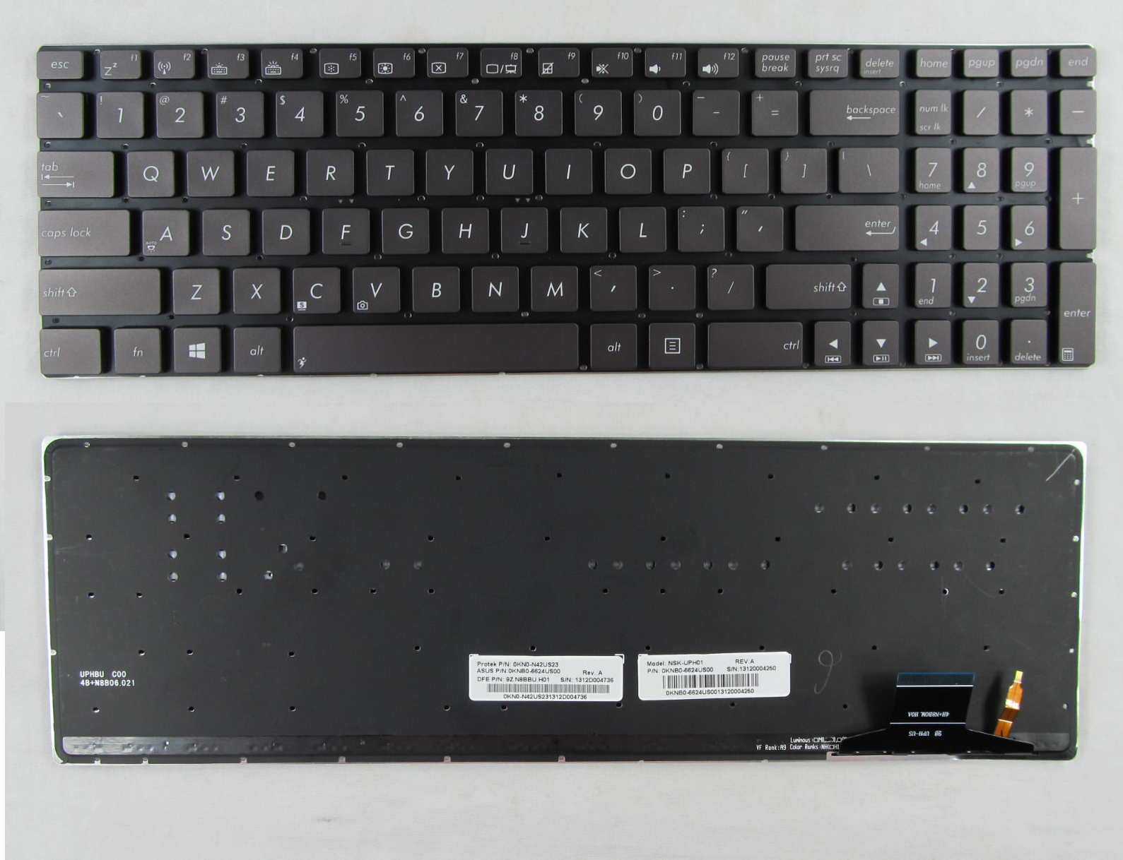 Клавиатура за лаптоп Asus UX51 Сива Без Рамка (Малък Ентър) с Подсветка / Gray Without Frame US With Backlit | JAR Computers Клавиатура за лаптоп Asus UX51 Сива Без Рамка (Малък Ентър) с Подсветка / Gray Without Frame US With Backlit