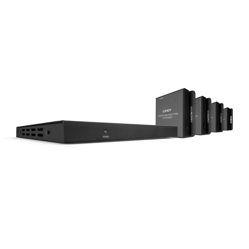 LINDY LNY-38155 :: 4-портов HDMI 4K30 & IR сплитер-екстендър с Loop Out, Cat. 6, 70.0 м | JAR Computers LINDY LNY-38155 :: 4-портов HDMI 4K30 & IR сплитер-екстендър с Loop Out, Cat. 6, 70.0 м