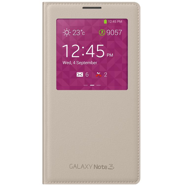 Оригинален кожен калъф за Samsung Note 3 - Samsung S-View Cover EF-CN900 (бежoв) | JAR Computers Оригинален кожен калъф за Samsung Note 3 - Samsung S-View Cover EF-CN900 (бежoв)
