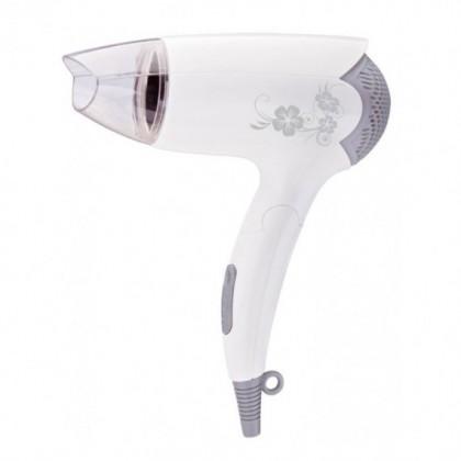 Сешоар туристически Rosberg R51100B, 1400W, Сгъваем, 2 скорости, Бял