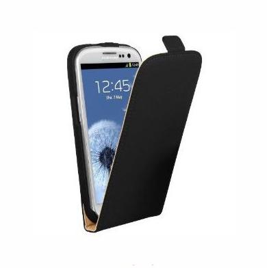 Вертикален кожен калъф за Samsung Galaxy S3 i9300, S3 Neo - High quality leather flip case (черен) | JAR Computers Вертикален кожен калъф за Samsung Galaxy S3 i9300, S3 Neo - High quality leather flip case (черен)