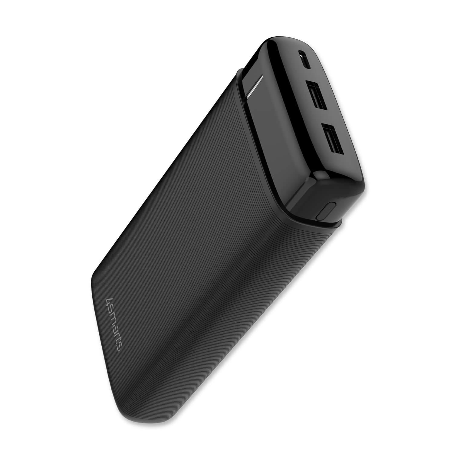 Външна батерия с 2 USB изхода - 4smarts Power Bank VoltHub Go2 20000 mAh (черен) | JAR Computers Външна батерия с 2 USB изхода - 4smarts Power Bank VoltHub Go2 20000 mAh (черен)