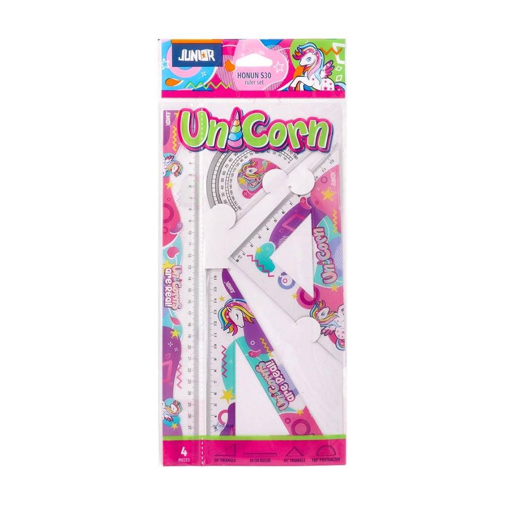 Чертожен комплект Junior Honun 30, еднорог, 30 cm, 4части
