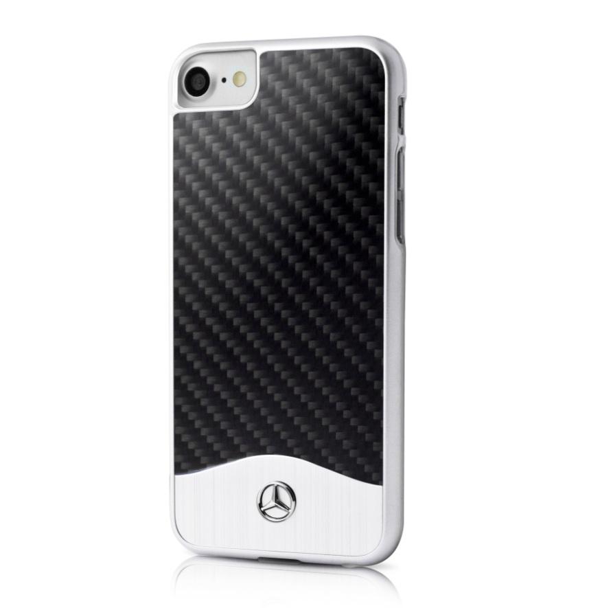 Дизайнерски карбонов кейс за iPhone SE (2022), iPhone SE (2020), iPhone 8, iPhone 7 - Mercedes-Benz Carbon Fiber Hard Case (карбон-сребрист) | JAR Computers Дизайнерски карбонов кейс за iPhone SE (2022), iPhone SE (2020), iPhone 8, iPhone 7 - Mercedes-Benz Carbon Fiber Hard Case (карбон-сребрист)