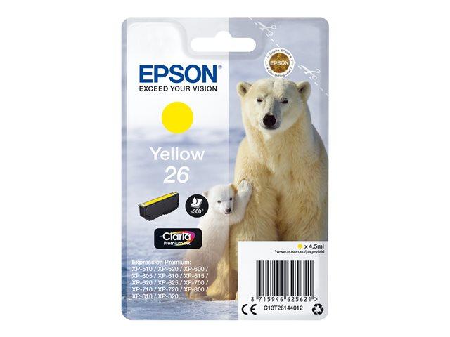 EPSON 3LB 26 ink cartridge yellow standard capacity 4.5ml 300 pages 1-pack blister without alarm