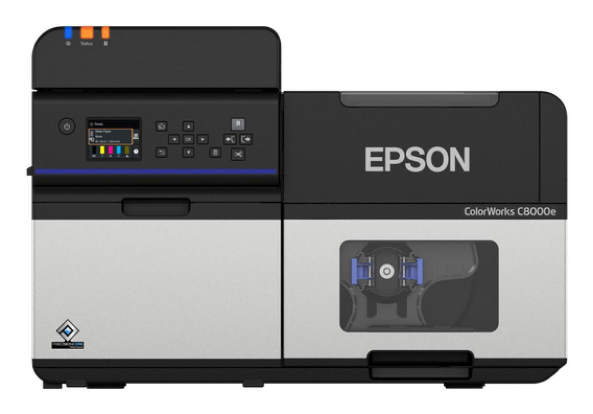 Epson ColorWorks C8000e (BK) label printer Inkjet Colour 600 x 1200 DPI 300 mm/sec Wired & Wireless Ethernet LAN | JAR Computers Epson ColorWorks C8000e (BK) label printer Inkjet Colour 600 x 1200 DPI 300 mm/sec Wired & Wireless Ethernet LAN