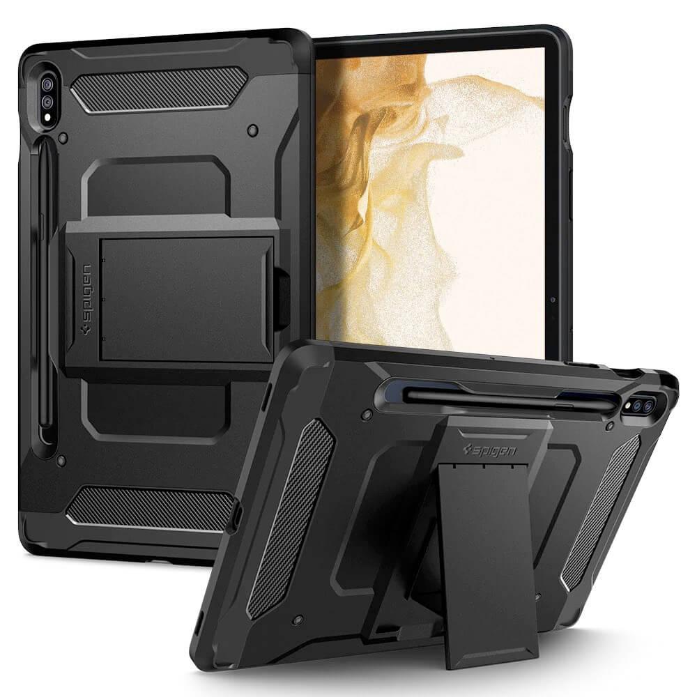 Хибриден кейс с най-висока степен на защита за Samsung Galaxy Tab S7, Galaxy Tab S8 - Spigen Tough Armor Pro Case (черен) | JAR Computers Хибриден кейс с най-висока степен на защита за Samsung Galaxy Tab S7, Galaxy Tab S8 - Spigen Tough Armor Pro Case (черен)
