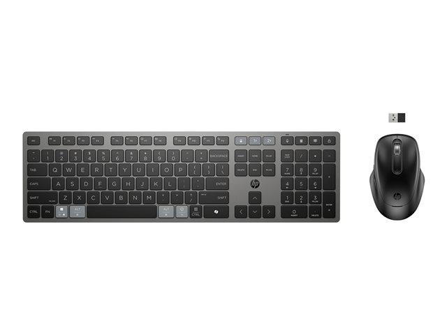 HP 725 Multi-Device Rechargeable Wireless Keyboard and Mouse Combo (BG)