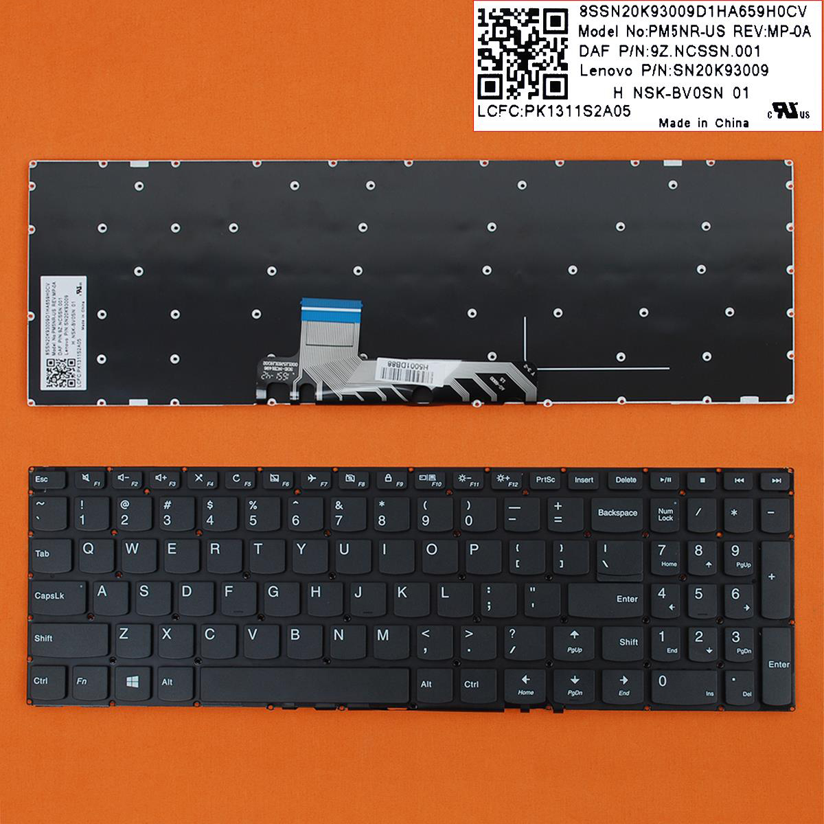 Клавиатура за лаптоп Lenovo IdeaPad 310S-15ISK 310S-15IKB 510S-15ISK Черна Без Рамка с Кирилица / Black Without Frame US/UK | JAR Computers Клавиатура за лаптоп Lenovo IdeaPad 310S-15ISK 310S-15IKB 510S-15ISK Черна Без Рамка с Кирилица / Black Without Frame US/UK