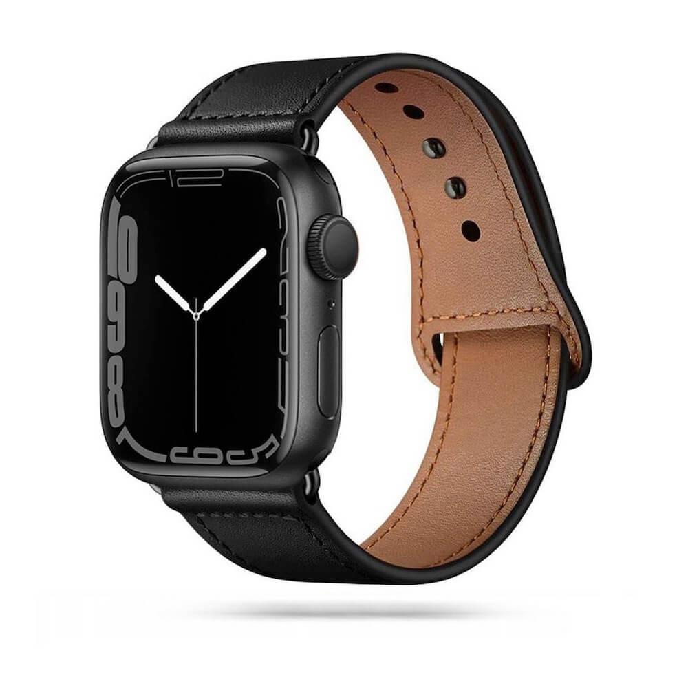 Кожена каишка от естествена кожа за Apple Watch 38мм, 40мм, 41мм, 42мм (2024) - Tech-Protect Leatherfit Watch Band (черен) | JAR Computers Кожена каишка от естествена кожа за Apple Watch 38мм, 40мм, 41мм, 42мм (2024) - Tech-Protect Leatherfit Watch Band (черен)