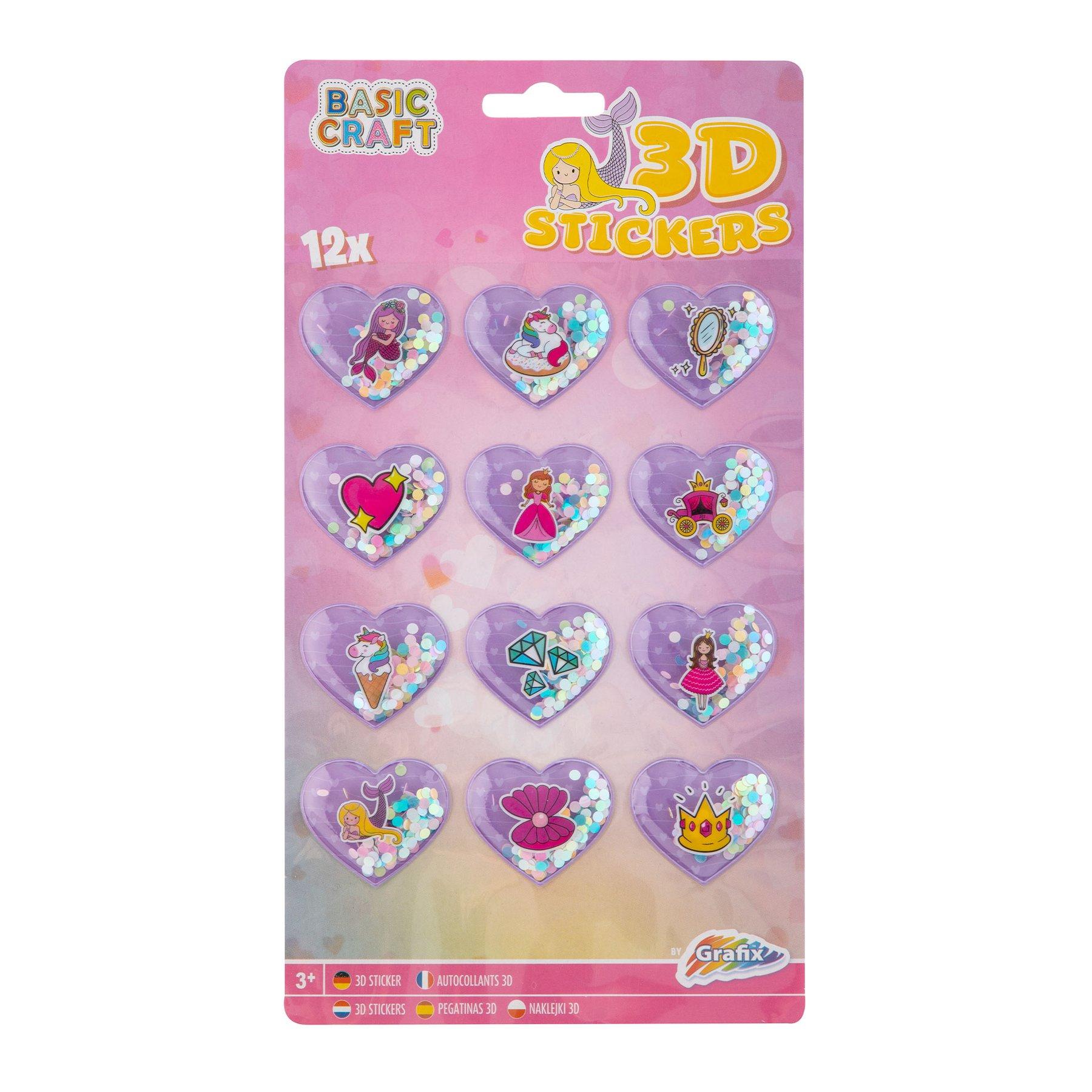 Moxy 3D Стикери с брокат, 12 броя, розови | JAR Computers Moxy 3D Стикери с брокат, 12 броя, розови