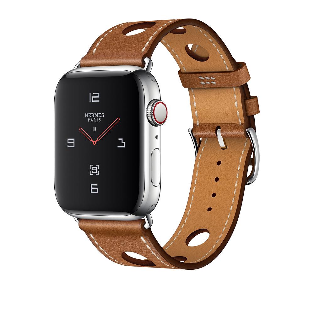 Умен часовник от Apple - Apple Watch Hermès Series 4, 44mm Stainless Steel Case with Fauve Grained Barenia Leather Single Tour Rallye, GPS + Cellular | JAR Computers Умен часовник от Apple - Apple Watch Hermès Series 4, 44mm Stainless Steel Case with Fauve Grained Barenia Leather Single Tour Rallye, GPS + Cellular