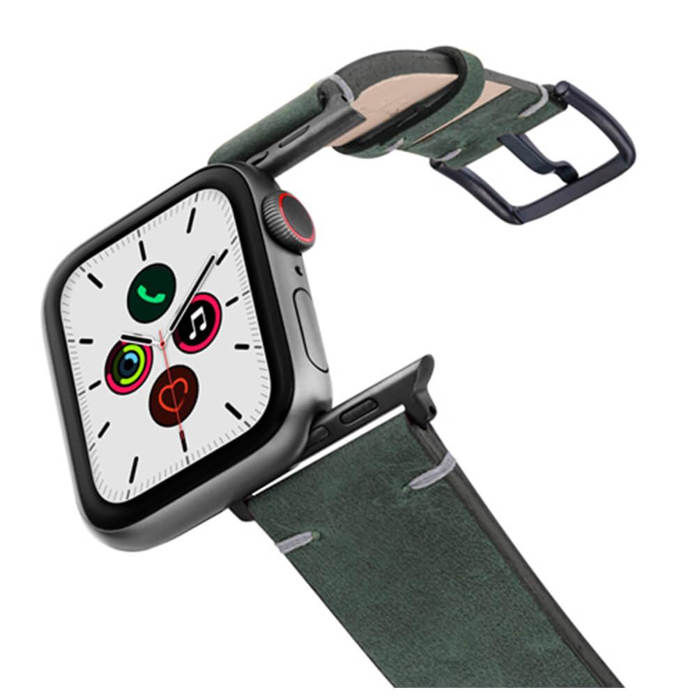 Уникална ръчно изработена кожена (естествена кожа) каишка за Apple Watch 42мм, 44мм, 45 мм, 46 мм, Ultra, Ultra 2 49 мм - Meridio Touchstone Leather Band (тъмносив) | JAR Computers Уникална ръчно изработена кожена (естествена кожа) каишка за Apple Watch 42мм, 44мм, 45 мм, 46 мм, Ultra, Ultra 2 49 мм - Meridio Touchstone Leather Band (тъмносив)