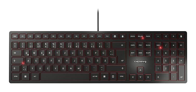 CHERRY KC 6000 Slim клавиатура Универсален USB QWERTZ Немски Черен