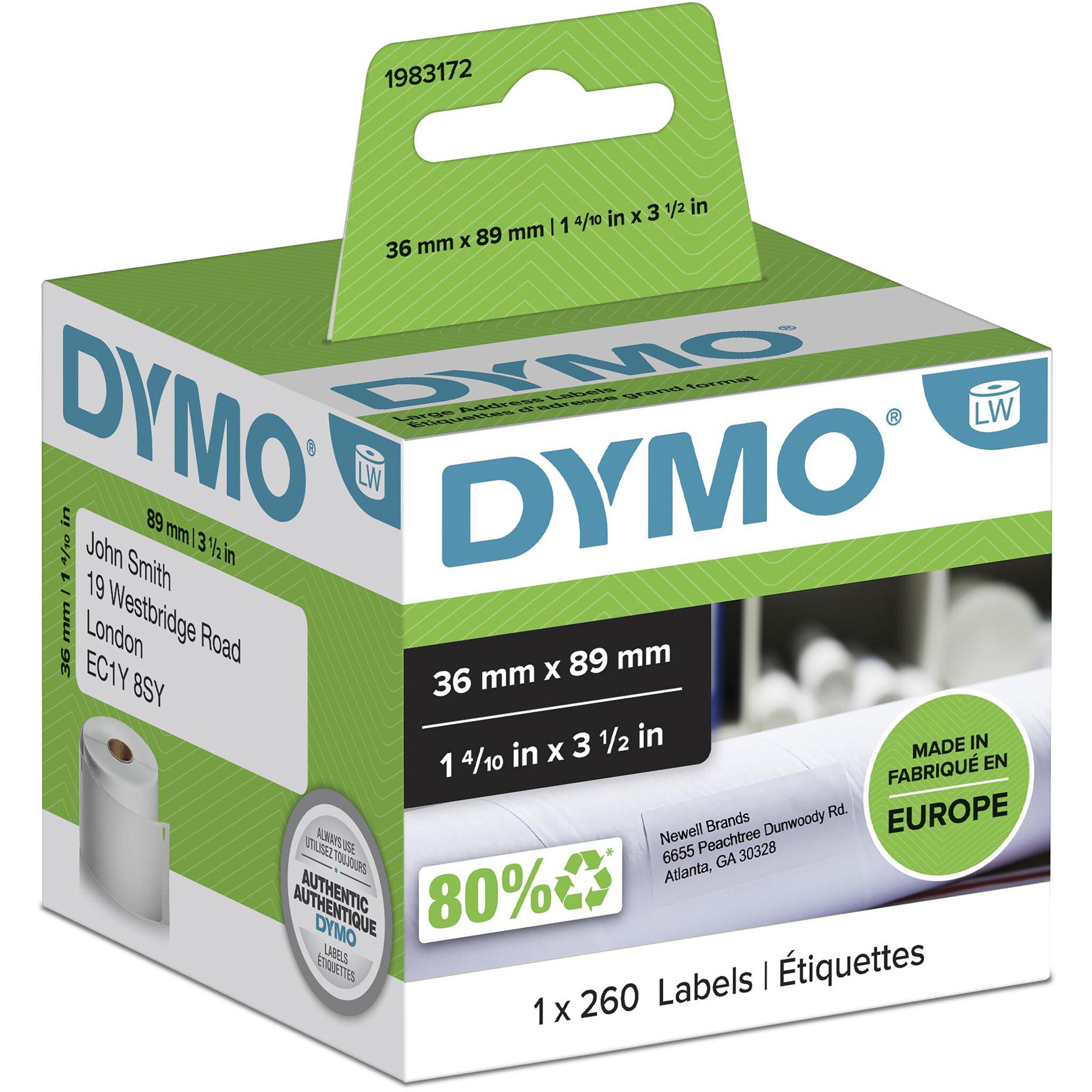 DYMO 1983172 етикет за принтер Бяла Самозалепващ се етикет на принтер | JAR Computers DYMO 1983172 етикет за принтер Бяла Самозалепващ се етикет на принтер