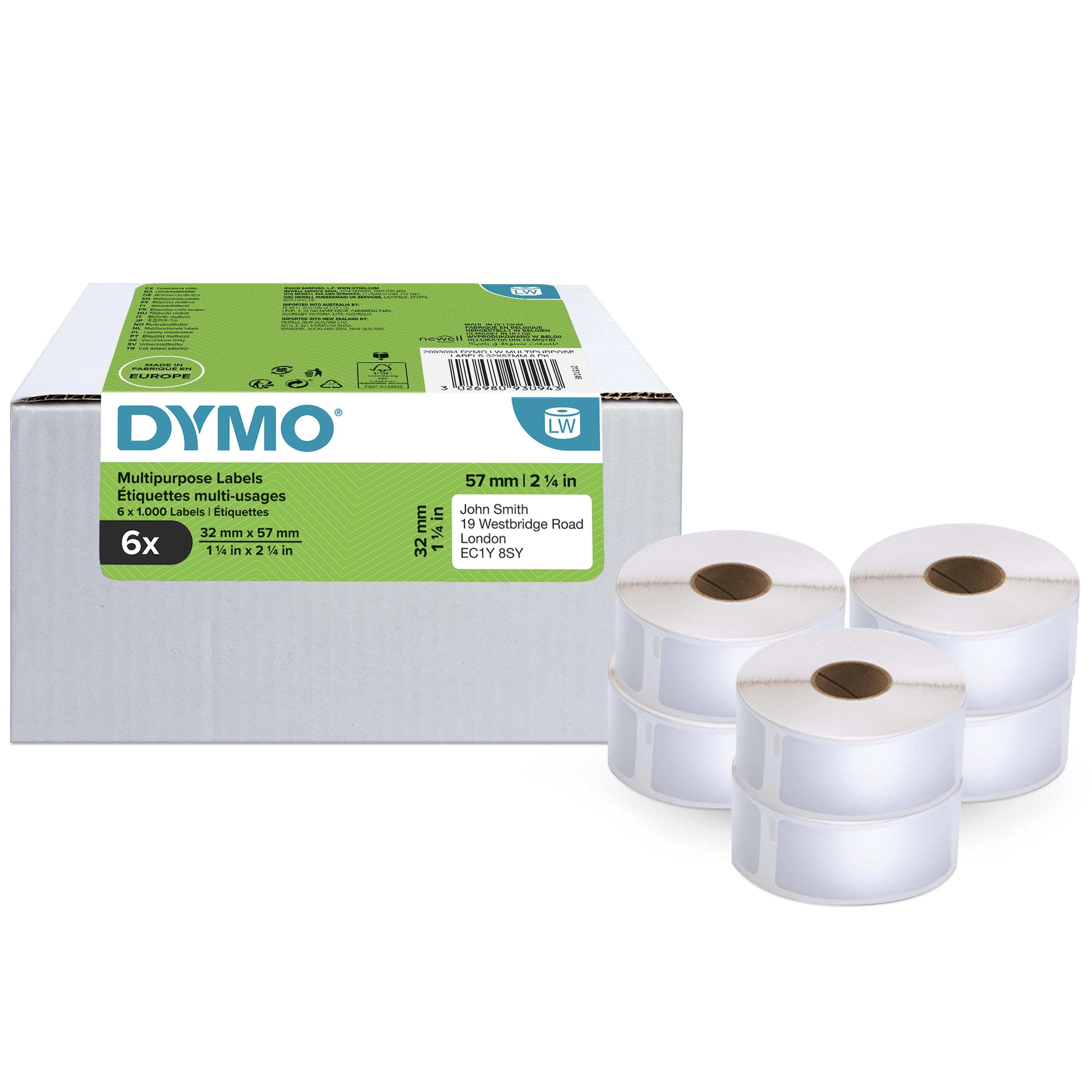 DYMO LW - Multi-Purpose Labels - 32 x 57 mm - 2093094 Бяла Самозалепващ се етикет на принтер | JAR Computers DYMO LW - Multi-Purpose Labels - 32 x 57 mm - 2093094 Бяла Самозалепващ се етикет на принтер