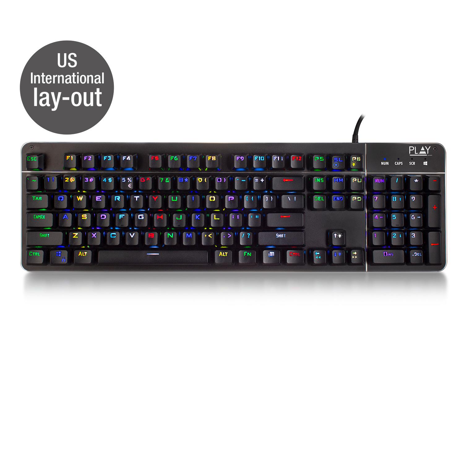 Ewent PL3350 механична геймърска клавиатура с RGB подсветка, US layout | JAR Computers Ewent PL3350 механична геймърска клавиатура с RGB подсветка, US layout
