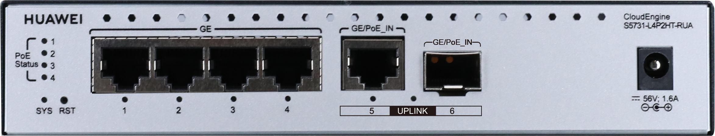 Huawei CloudEngine S5731-L4P2HT-RUA Управляем L2 Gigabit Ethernet (10/100/1000) Захранване по Ethernet (PoE) Черен, Сребърен | JAR Computers Huawei CloudEngine S5731-L4P2HT-RUA Управляем L2 Gigabit Ethernet (10/100/1000) Захранване по Ethernet (PoE) Черен, Сребърен