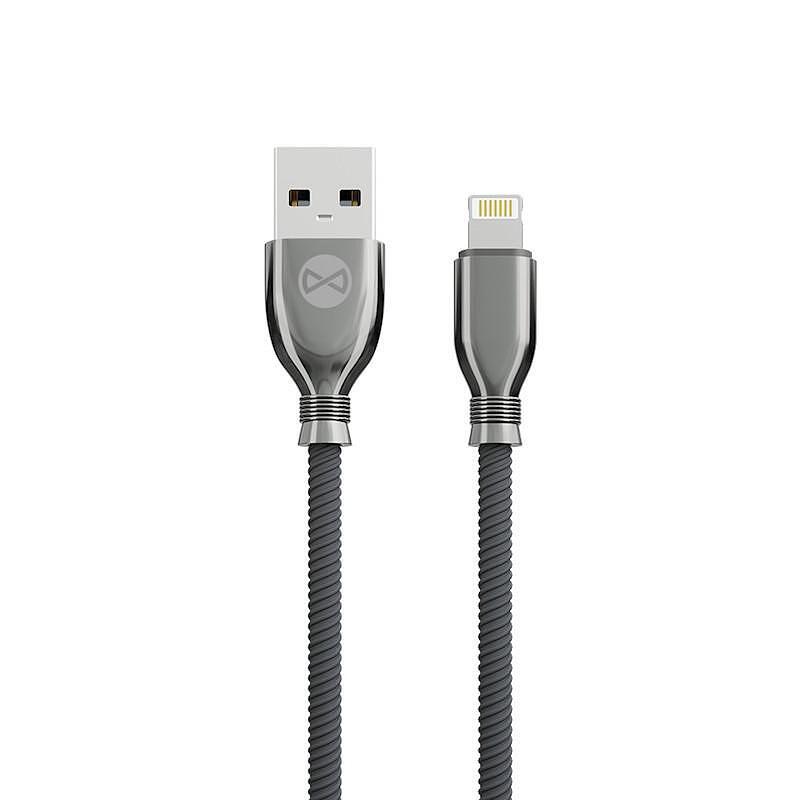 Кабел данни Forever  USB- Lightning Tornado 3A, 1 м черен